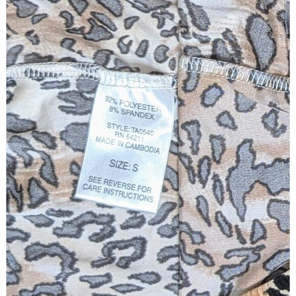 Womens‎ Size Small 2 Pc Babydoll Cami & Shorts Pajama Set Leopard Vintage Retro - Picture 6 of 16